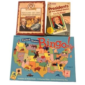 United States Bingo! History Of US CARD Game Presidents Of US Flash Cards